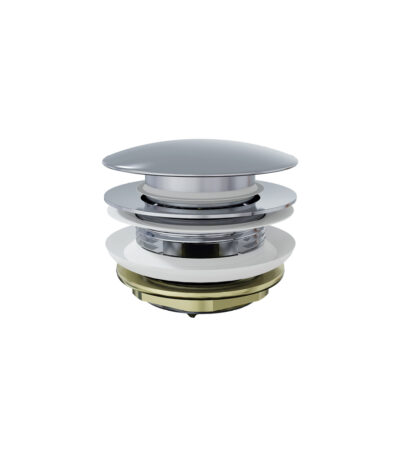 Pull Out Pop Up Bath Waste with Overflow 40mm, Chrome