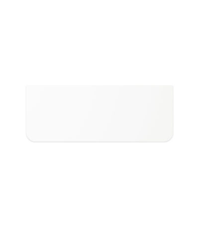 Pure White Solid Surface Top, Curved Full Depth, 1200mm