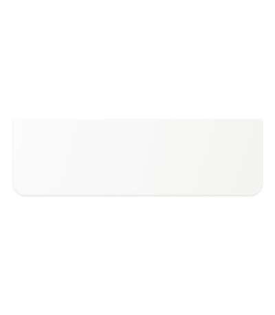 Pure White Solid Surface Top, Curved Full Depth, 1500mm