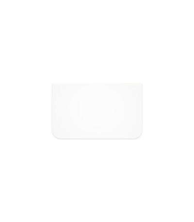 Pure White Solid Surface Top, Curved Full Depth, 750mm