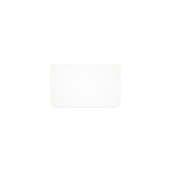 Pure White Solid Surface Top, Curved Full Depth, 750mm