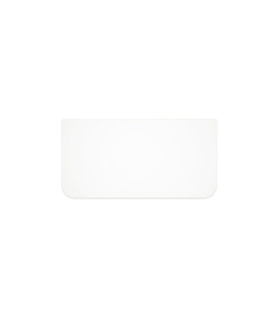 Pure White Solid Surface Top, Curved Full Depth, 900mm
