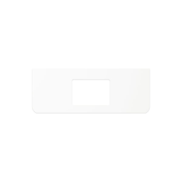 Pure White Solid Surface Top, Curved Full Depth with Single Undermount Basin Hole, 1200mm