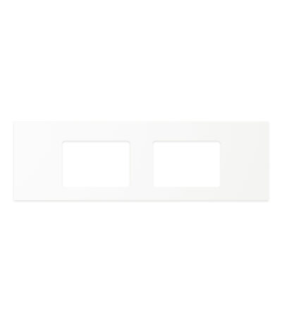 Pure White Solid Surface Top, Rectangular Full Depth with Double Undermount Basin Holes, 1500mm