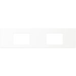 Pure White Solid Surface Top, Rectangular Full Depth with Double Undermount Basin Holes, 1800mm