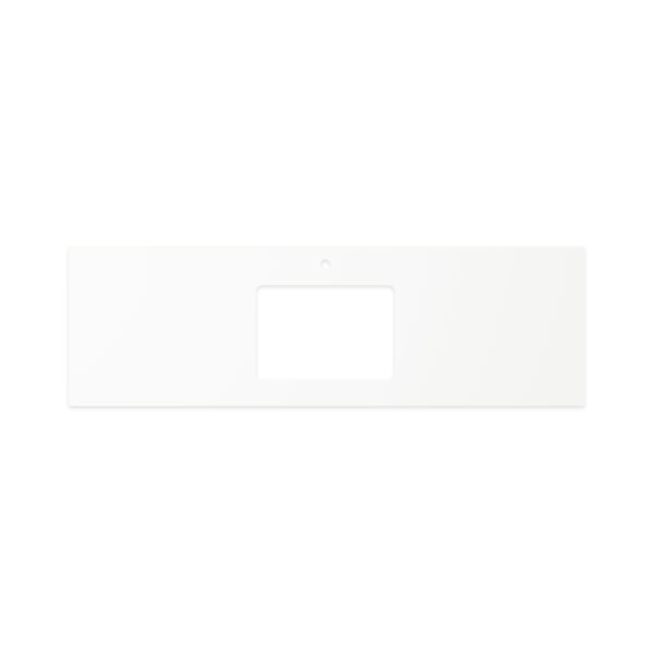 Pure White Solid Surface Top, Rectangular Full Depth with Single Undermount Basin Hole & Tap Hole, 1500mm