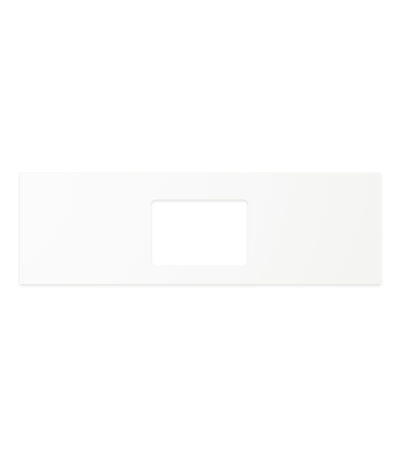 Pure White Solid Surface Top, Rectangular Full Depth with Single Undermount Basin Hole, 1500mm