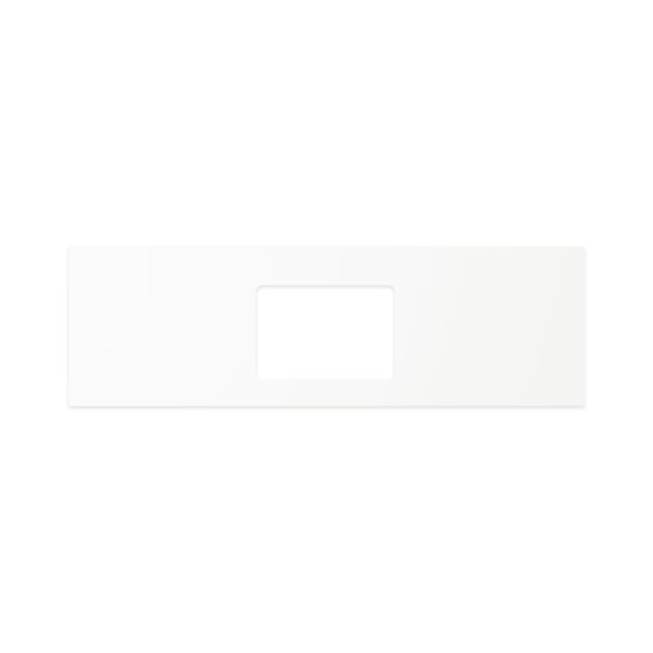 Pure White Solid Surface Top, Rectangular Full Depth with Single Undermount Basin Hole, 1500mm