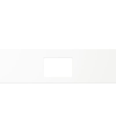 Pure White Solid Surface Top, Rectangular Full Depth with Single Undermount Basin Hole, 1800mm