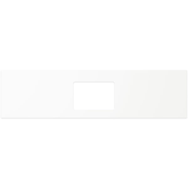 Pure White Solid Surface Top, Rectangular Full Depth with Single Undermount Basin Hole, 1800mm