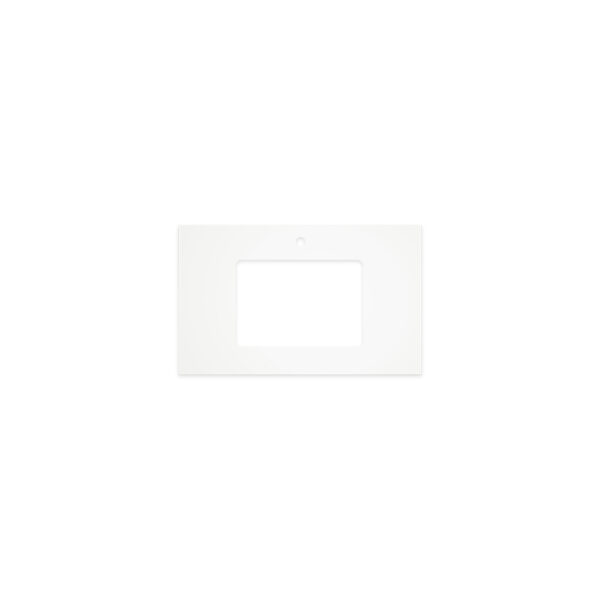 Pure White Solid Surface Top, Rectangular Full Depth with Single Undermount Basin Hole & Tap Hole, 750mm
