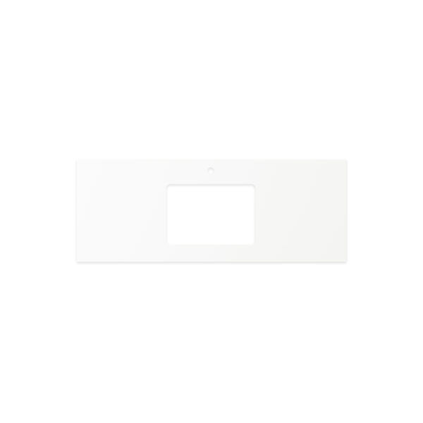 Pure White Solid Surface Top, Rectangular Full Depth with Single Undermount Basin Hole & Tap Hole, 1200mm