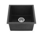 Quartz Top/Undermount Kitchen Sink - Single Bowl- Matt Black - 381x457x220mm | QKS3845-MB