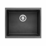 Quartz Top/Undermount Kitchen Sink - Single Bowl- Matt Black - 543x457x250mm | QKS5445-MB
