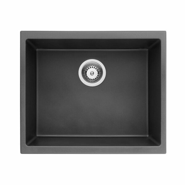 Quartz Top/Undermount Kitchen Sink - Single Bowl- Matt Black - 543x457x250mm | QKS5445-MB
