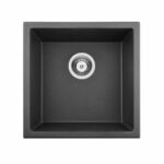 Quartz Top/Undermount Kitchen Sink - Single Bowl- Matt Black - 660x460x225mm | QKS6646-MB