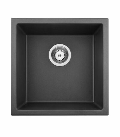 Quartz Top/Undermount Kitchen Sink - Single Bowl- Matt Black - 660x460x225mm | QKS6646-MB