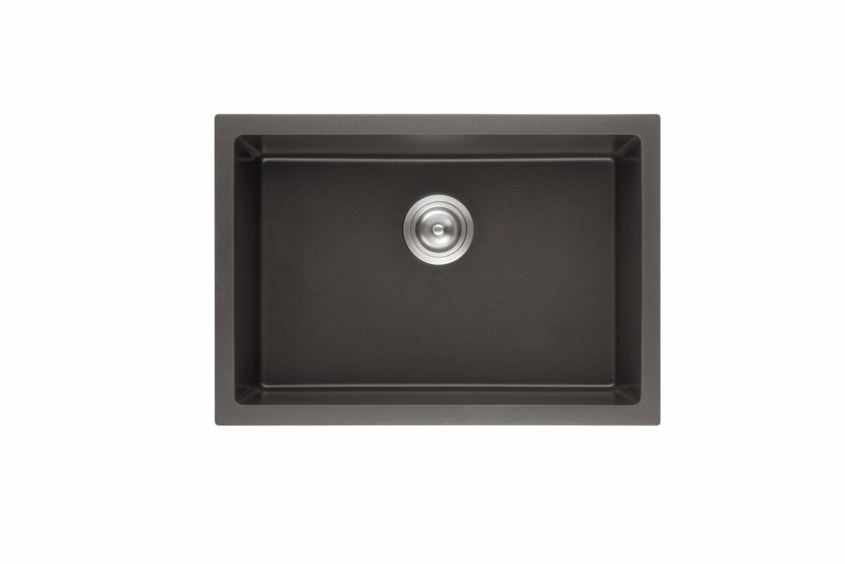 Quartz Top/Undermount Kitchen Sink - Single Bowl- Matt Black - 730x460x226mm | QKS7346-MB