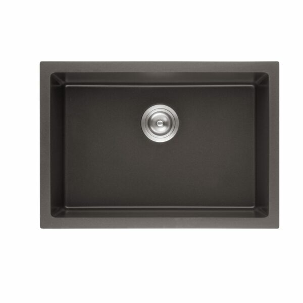 Quartz Top/Undermount Kitchen Sink - Single Bowl- Matt Black - 730x460x226mm | QKS7346-MB