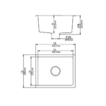 Quartz Top/Undermount Kitchen Sink - Single Bowl - Matte White - 381x457x220mm | QKS3845-MW