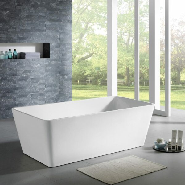 Qubist Freestanding Bathtub - Gloss White - No Overflow - 1400mm | QBT1400
