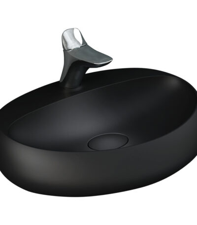 RAK Cloud 650 Wall Basin, Matte Black