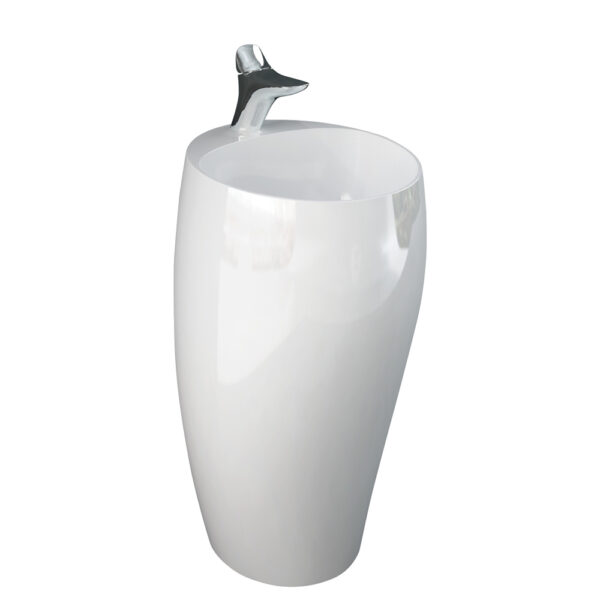 RAK Cloud Freestanding Basin, Alpine Gloss White