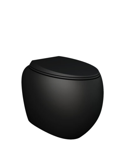 RAK Cloud Wall-Faced Toilet Suite, Matte Black