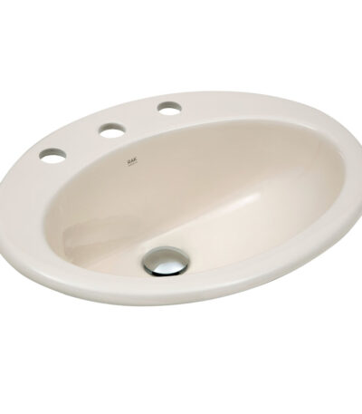 RAK Jessica Ivory Fully-Inset Basin, 3 Tap Holes