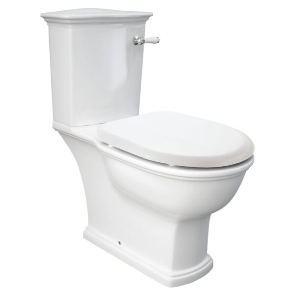 RAK Washington Front Lever Close-Coupled Toilet Suite, Alpine White with P-Trap
