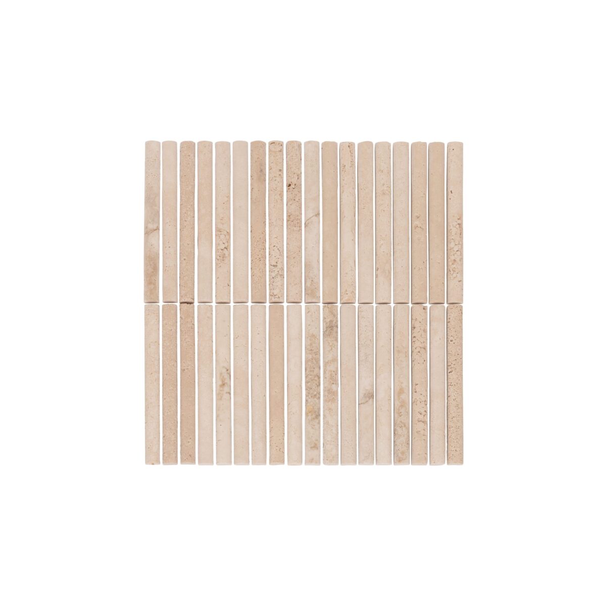 Ravenna Travertine Rounded Finger Mosaic Tile