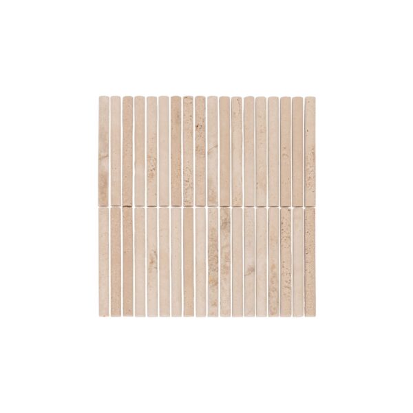 Ravenna Travertine Rounded Finger Mosaic Tile
