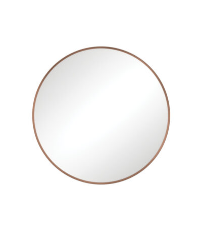 Reba Brushed Copper Framed Mirror, 600mm