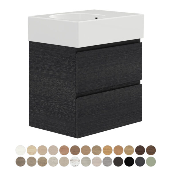 Reba Ensuite Drawer 600 Left Bowl Wall Hung Vanity
