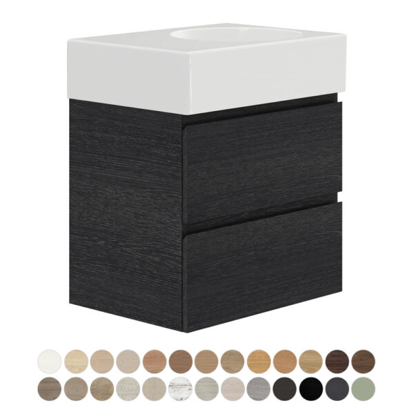 Reba Ensuite Drawer 600 Right Bowl Wall Hung Vanity