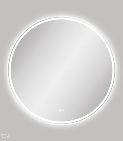 Reba LED Matte White Framed Mirror, 900mm