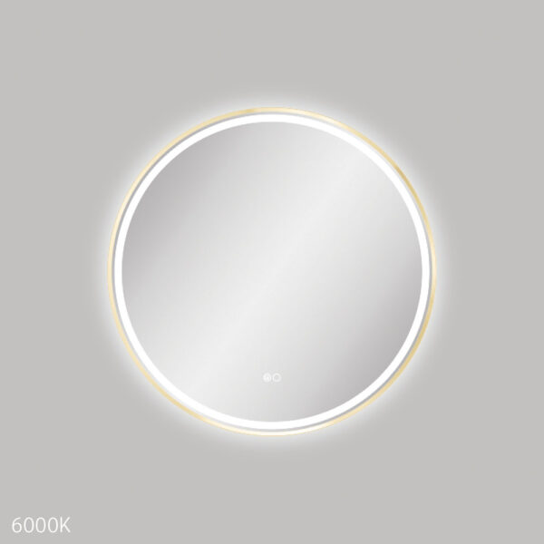 Reba LED Urban Brass Framed Mirror, 700mm