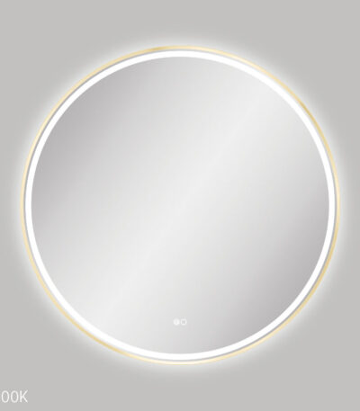 Reba LED Urban Brass Framed Mirror, 900mm