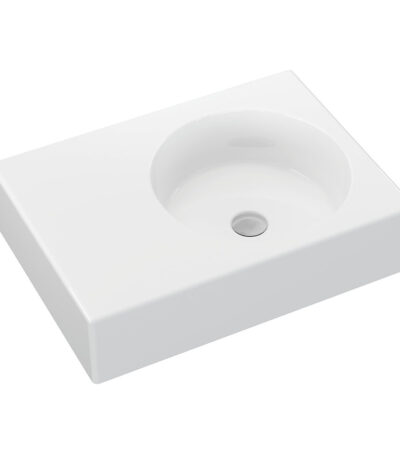 Reba Right Bowl Wall Basin, No Tap Hole