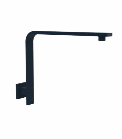 Rectangle Curved Shower Arm - Matt Black | PRY030-B