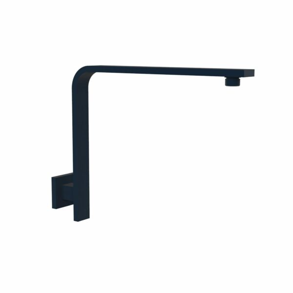 Rectangle Curved Shower Arm - Matt Black | PRY030-B