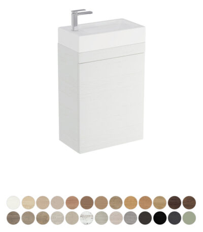 Riley Slim Ensuite 450 Wall Hung Vanity, Ralph Basin-Top
