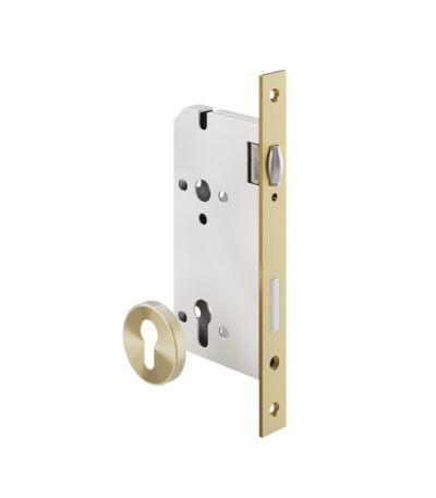 Roller Mortice Lock - 60mm Backset - Brushed Brass