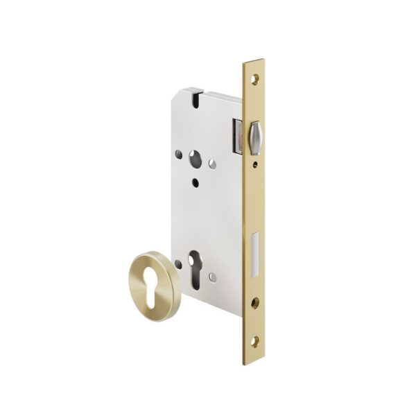 Roller Mortice Lock - 60mm Backset - Brushed Brass