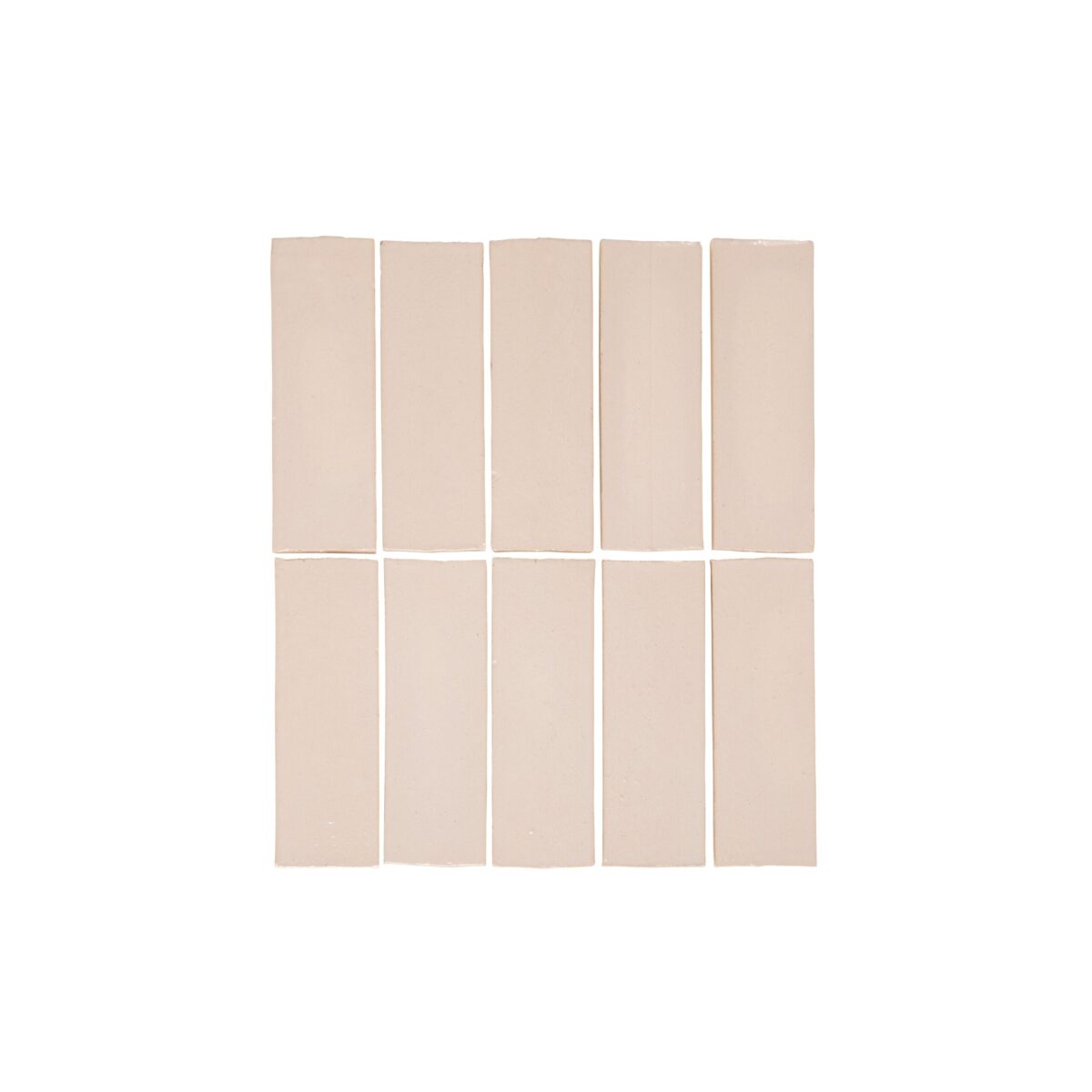 Rommani Handmade Zellige Rectangle Tile - Bone
