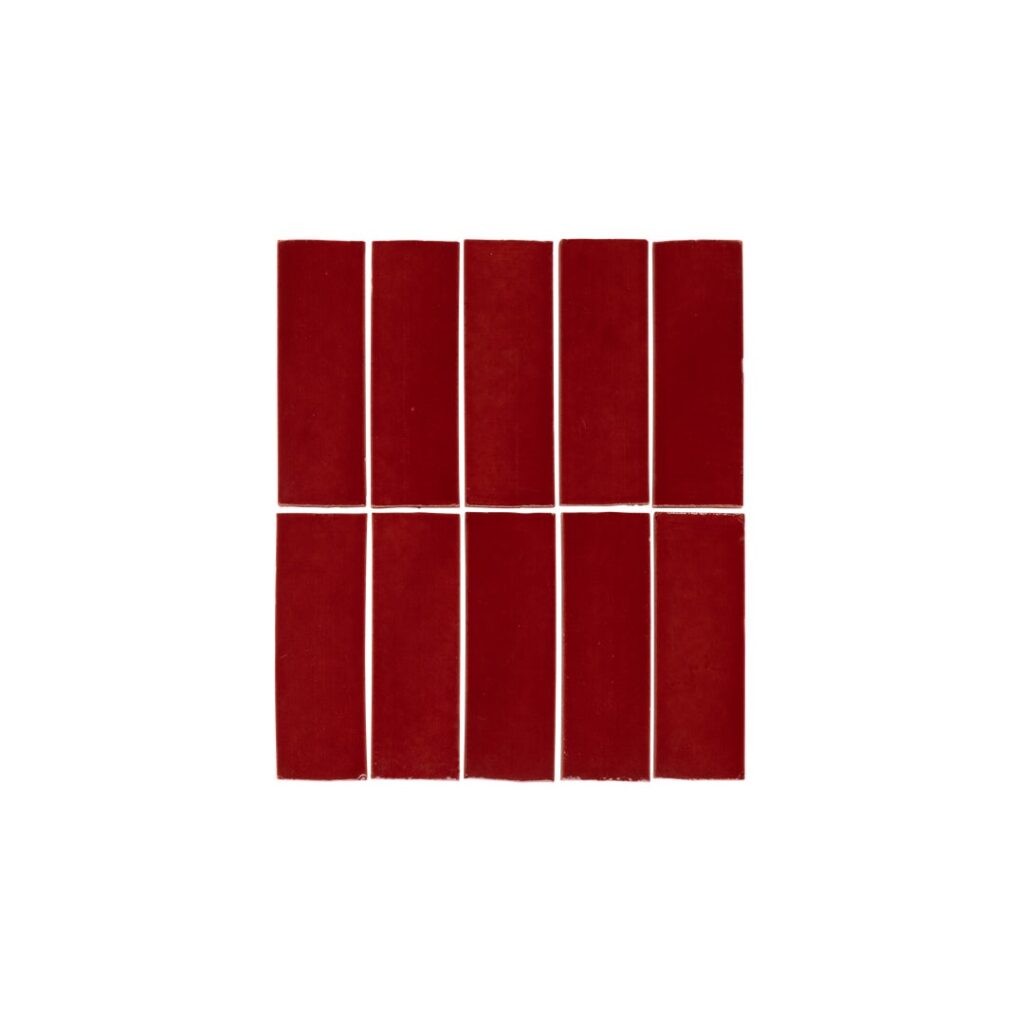 Rommani Handmade Zellige Rectangle Tile - Cherry