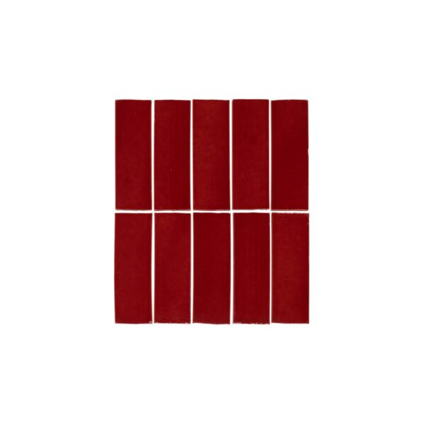Rommani Handmade Zellige Rectangle Tile - Cherry