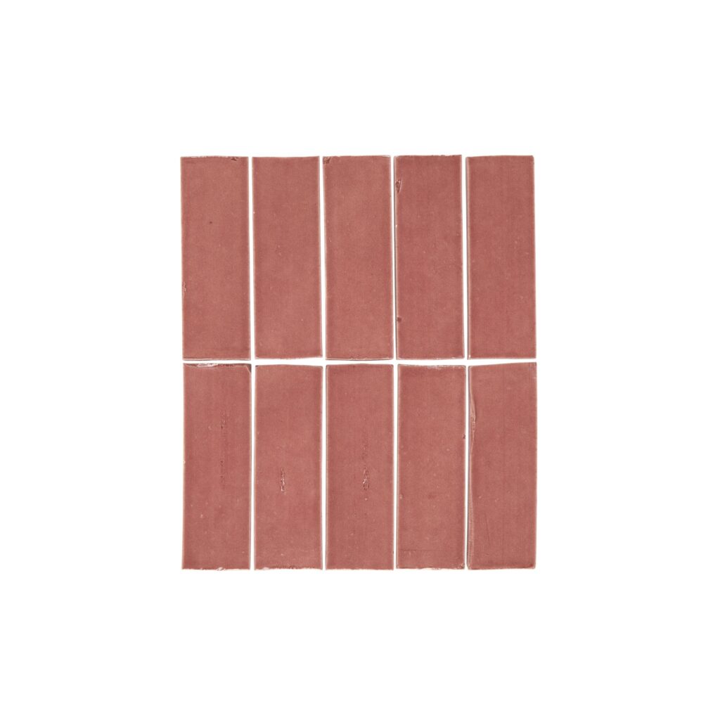 Rommani Handmade Zellige Rectangle Tile - Desert Rose