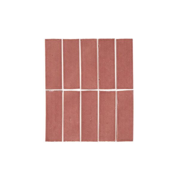 Rommani Handmade Zellige Rectangle Tile - Desert Rose