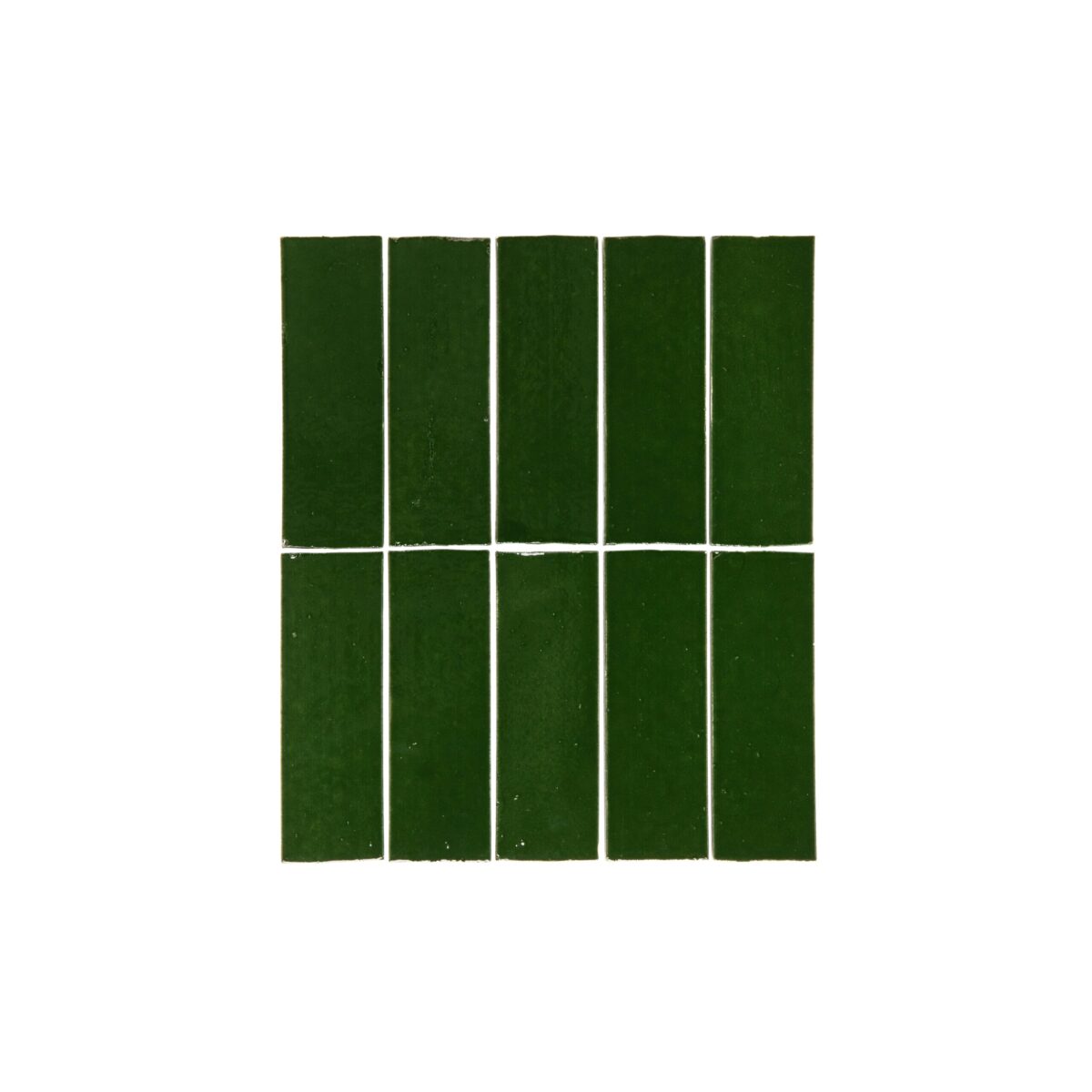 Rommani Handmade Zellige Rectangle Tile - Fern